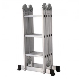 12.2 ft Folding Ladder Aluminum Multi Purpose Extension Ladders Building Supplie