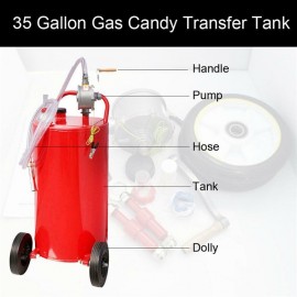 35 Gallon Gas Caddy Tank Storage Drum Gasoline Diesel Fuel Transfer