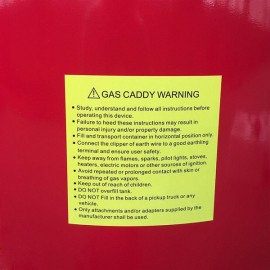 35 Gallon Gas Caddy Tank Storage Drum Gasoline Diesel Fuel Transfer