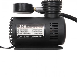 12V Portable Mini Air Compressor Black