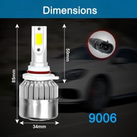 1 Pair 9006 Headlight Coversion LED Bulb Kit Low Beam For 1996-1998 BMW 328i