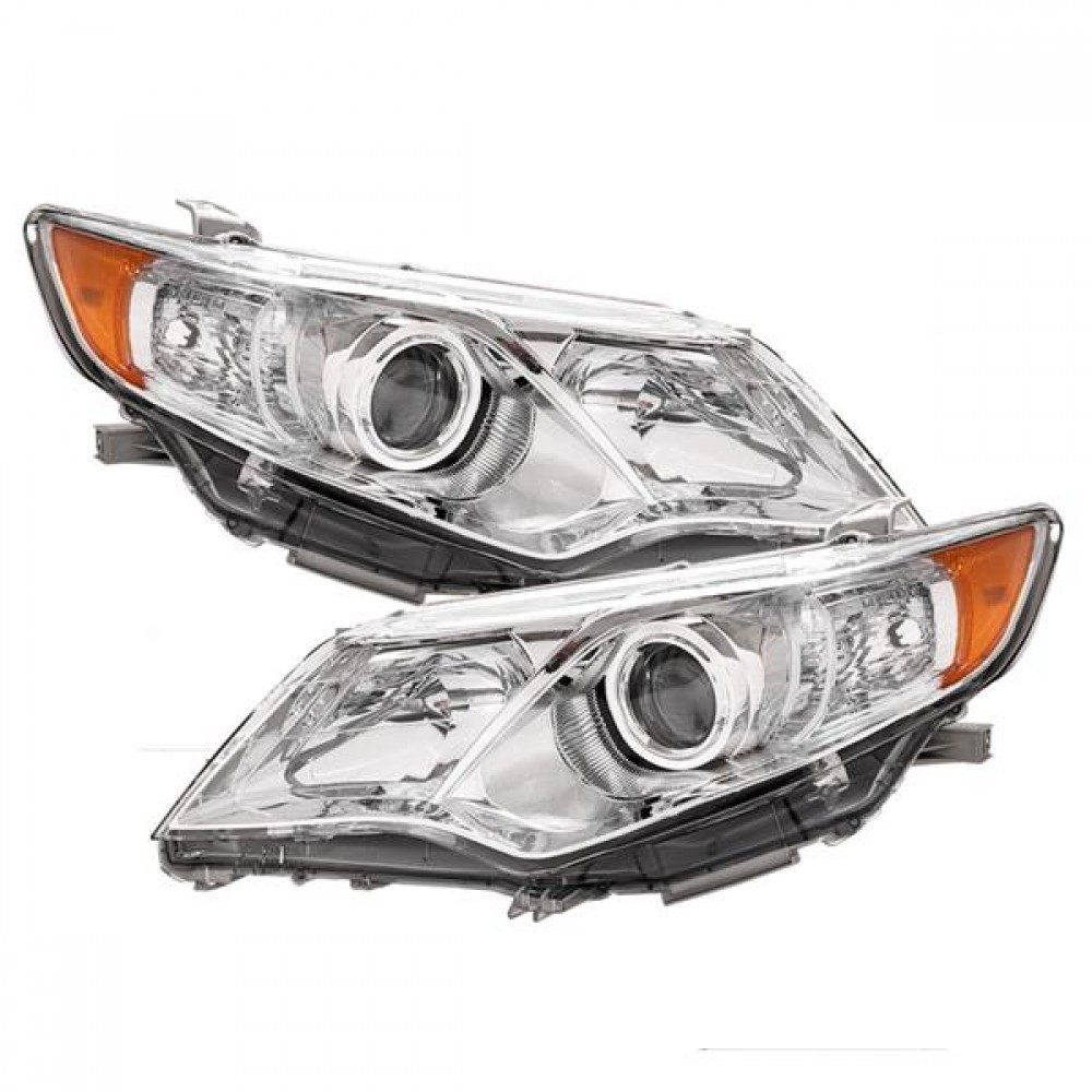 Pair of Headlights OE Composite Direct Replacement Clear for 12-14 Toyota