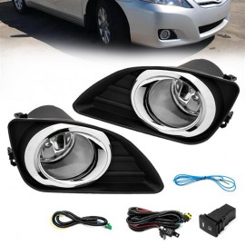 For 2010-2011 Toyota Camry Front Bumper Fog Lights Lamps&Switch Kit Clear